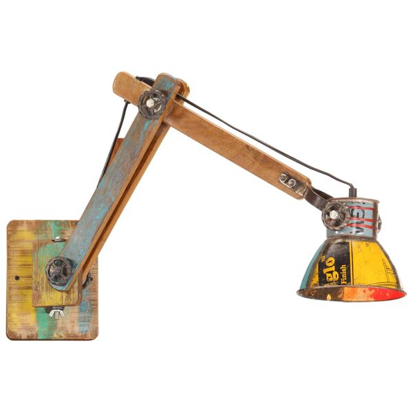 vidaXL N&aacute;stěnn&aacute; lampa industri&aacute;ln&iacute; styl v&iacute;cebarevn&aacute; kulat&aacute; E27