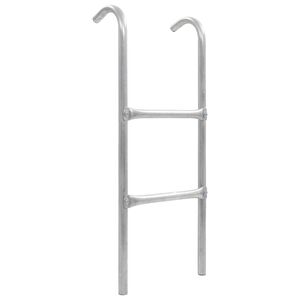 vidaXL 2stup&iacute;nkov&yacute; žebř&iacute;k k trampol&iacute;ně ocel stř&iacute;brn&yacute; 72 cm (vhodn&eacute; pro v&yacute;&scaron;ku 65 cm)