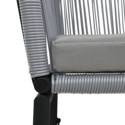 vidaXL Zahradní židle 2 ks antracitové PE ratan