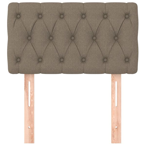 vidaXL Čelo postele taupe 80 x 7 x 78/88 cm textil