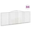 vidaXL Klenut&eacute; gabionov&eacute; ko&scaron;e 4 ks 400x30x140/160cm pozinkovan&eacute; železo