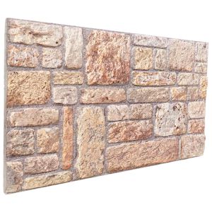 vidaXL N&aacute;stěnn&eacute; panely 10 ks 100 x 50 cm Světle hněd&aacute; a b&iacute;l&aacute; EPS pěna