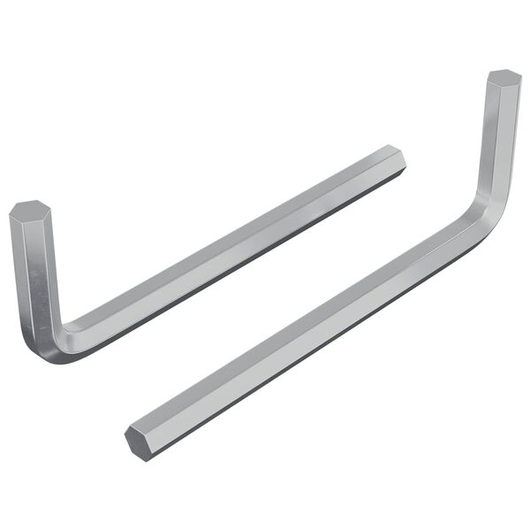 vidaXL &Scaron;estihrann&yacute; kl&iacute;č 2 pcs Stř&iacute;brn&aacute; 32 x 86 mm Ocel