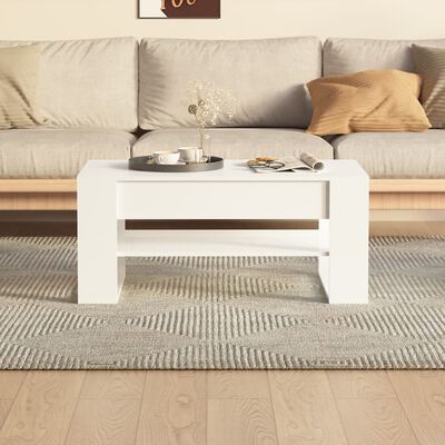 vidaXL Konferenční stolek lesklý bílý 102x55x45 cm kompozitní dřevo