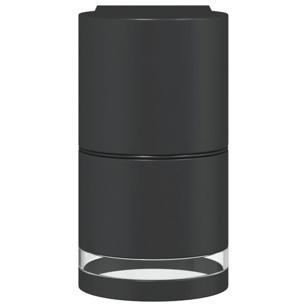 vidaXL Venkovn&iacute; n&aacute;stěnn&aacute; sv&iacute;tidla 2 ks čern&aacute; lit&yacute; hlin&iacute;k