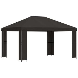 vidaXL Alt&aacute;n 4 &times; 3 m Antracitov&aacute; Polyester a ocel 190 gsm
