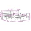 vidaXL Rám postele s čelem 180 x 200 cm masivní borovice