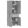 vidaXL Skř&iacute;ň highboard betonově &scaron;ed&aacute; 69,5x34x180 cm kompozitn&iacute; dřevo