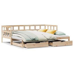 vidaXL V&aacute;lenda s přist&yacute;lkou a z&aacute;suvkami bez matrace 80x200 cm