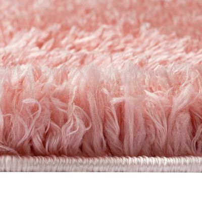 vidaXL Koberec s dlouhým vlasem růžový 160 x 230 cm 50 mm