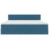 vidaXL Postel s &uacute;ložn&yacute;m prostorem Tmavě modr&aacute; 200 x 200 cm samet