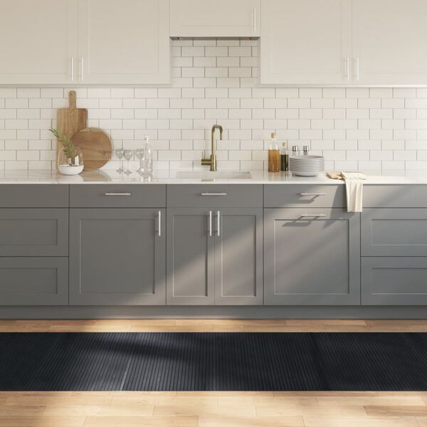 vidaXL Koberec obd&eacute;ln&iacute;kov&yacute; čern&yacute; 80 x 400 cm bambus