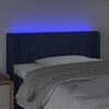 vidaXL Čelo postele s LED modr&eacute; 83 x 16 x 78/88 cm textil
