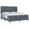 vidaXL Postel s boxspringem s pol&scaron;t&aacute;řem Tmavě &scaron;ed&aacute; 200 x 180 cm samet