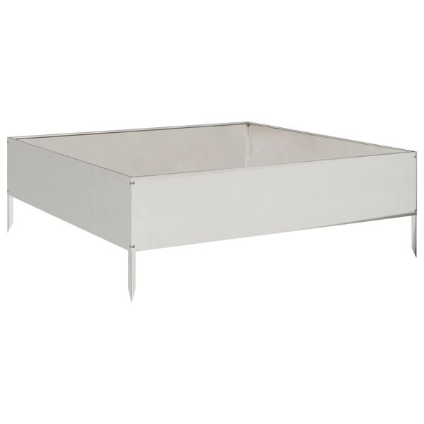 vidaXL Zahradn&iacute; vyv&yacute;&scaron;en&yacute; z&aacute;hon 100 x 100 x 33,5 cm nerezov&aacute; ocel