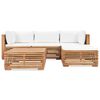 vidaXL 5d&iacute;ln&aacute; zahradn&iacute; sedac&iacute; souprava s podu&scaron;kami masivn&iacute; teak