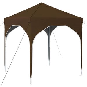 vidaXL P&aacute;rty stan s v&yacute;suvn&yacute;m st&aacute;nkem 194 x 194 x 245 cm Taupe