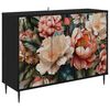 vidaXL Serv&iacute;rovac&iacute; skř&iacute;ň BORNE Čern&yacute; dub 102 x 33 x 76 cm