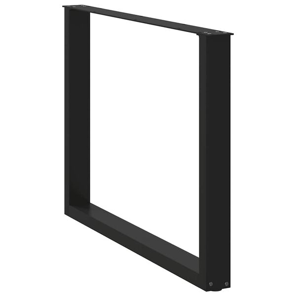 vidaXL Nohy k j&iacute;deln&iacute;mu stolu ve tvaru U, 2 ks, čern&eacute;, 100 x (72-73) cm, ocel