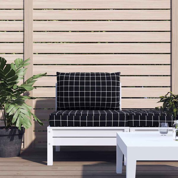 vidaXL Podu&scaron;ky na n&aacute;bytek z palet 2 ks čern&eacute; kostkovan&yacute; vzor oxford