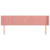 vidaXL Čelo postele typu u&scaron;&aacute;k růžov&aacute; 183x16x78/88 cm samet