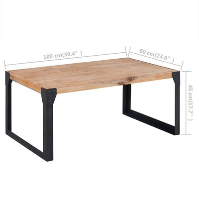 vidaXL Konferenční stolek, masivní akáciové dřevo 100x60x45 cm