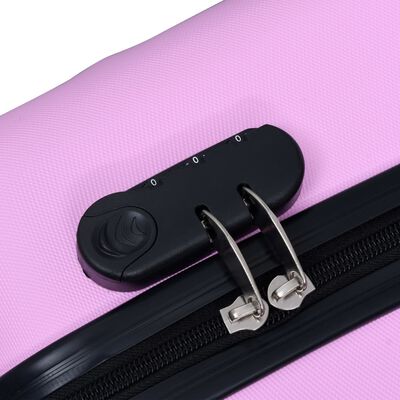 vidaXL Sada skořepinových kufrů na kolečkách 2 ks růžová ABS