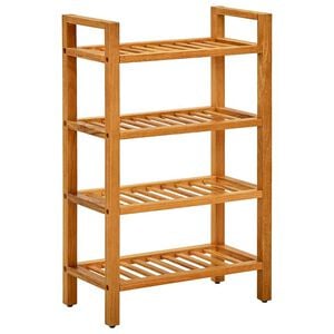 vidaXL Botn&iacute;k se 4 policemi 50 x 27 x 80 cm masivn&iacute; dubov&eacute; dřevo