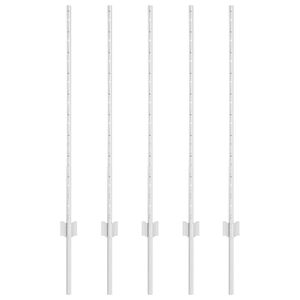 vidaXL Plotov&yacute; sloupek. 5 pcs Stř&iacute;brn&aacute; 100 cm Ocel