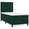 vidaXL Box spring postel s matrac&iacute; tmavě zelen&aacute; 90x200 cm samet