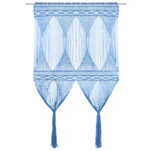 vidaXL Macram&eacute; z&aacute;věs modr&yacute; 140 x 240 cm bavlna