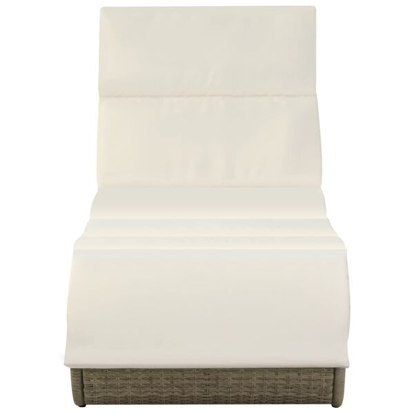 vidaXL Zahradn&iacute; leh&aacute;tko s podu&scaron;kou polyratan &scaron;ed&eacute;