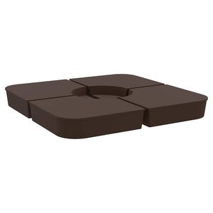 vidaXL Sada 4 kusů z&aacute;važ&iacute; pro slunečn&iacute;ky s kř&iacute;žov&yacute;m stojanem 100 kg PP
