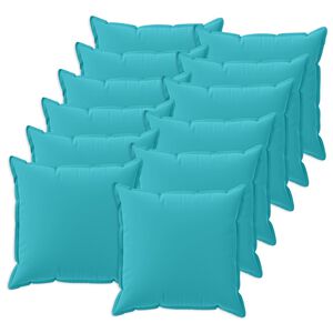 vidaXL Povlak na pol&scaron;t&aacute;ř 12 ks HOUTEN Tyrkysov&aacute; 40 x 40 cm Polyester