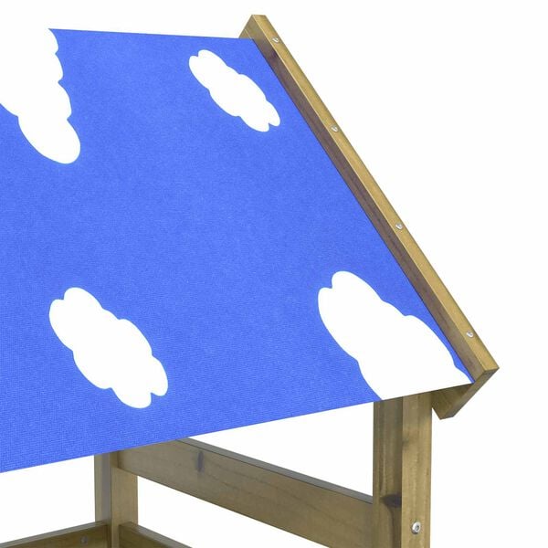 vidaXL Hern&iacute; věž Hněd&aacute; 110,5 x 52,5 x 215 cm Pevn&eacute; impregnovan&eacute; dřevo