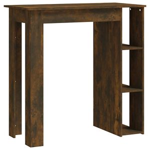 vidaXL Barov&yacute; stůl s reg&aacute;lem kouřov&yacute; dub 102 x 50 x 103,5 cm kompozit
