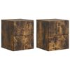 vidaXL N&aacute;stěnn&yacute; nočn&iacute; stolek 2 pcs Kouřov&yacute; dub 33 x 34,5 x 40 cm