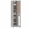 vidaXL Skř&iacute;ň highboard betonově &scaron;ed&aacute; 34,5x34x180 cm kompozitn&iacute; dřevo