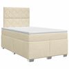 vidaXL Postel boxspring s matrac&iacute; s čelo Kr&eacute;mov&aacute; 120 x 200 cm Textil