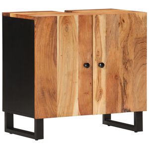 vidaXL Umyvadlov&aacute; skř&iacute;ňka 62x33x58cm masivn&iacute; ak&aacute;cie a kompozitn&iacute; dřevo