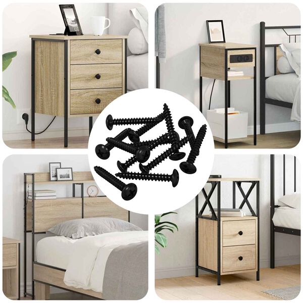 vidaXL Z&aacute;vitov&yacute; hřeb&iacute;k 8219 pcs Čern&aacute; Ocel