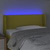 vidaXL Čelo postele s LED zelen&eacute; 83 x 16 x 78/88 cm textil
