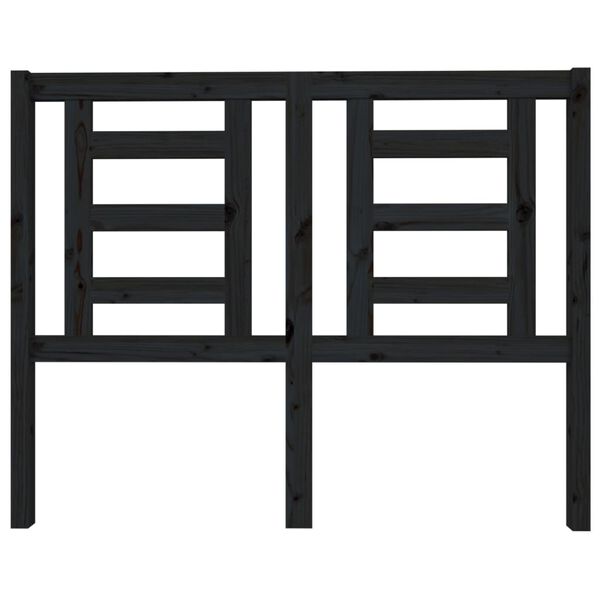 vidaXL Čelo postele čern&eacute; 126 x 4 x 100 cm masivn&iacute; borovice