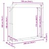 vidaXL Stojan na palivov&eacute; dřevo s krytem proti de&scaron;ti 200x40x200 cm