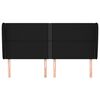 vidaXL Čelo postele typu u&scaron;&aacute;k čern&eacute; 203x23x118/128 cm textil