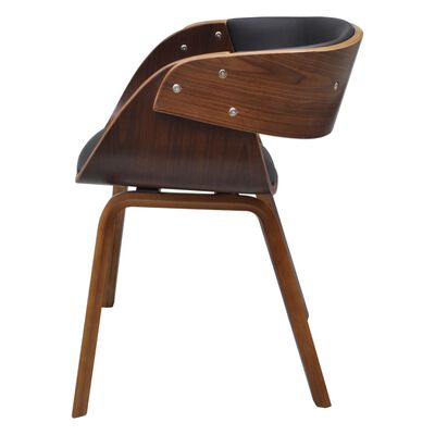 vidaXL Jídelní židle 2 ks hnědé ohýbané dřevo a umělá kůže