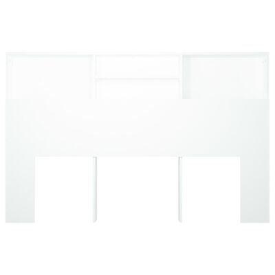 vidaXL Čelo postele s úložným prostorem bílé 160 x 19 x 103,5 cm
