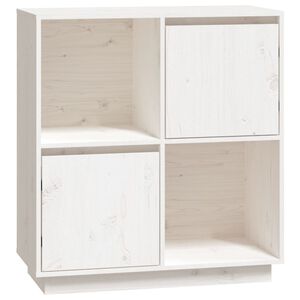 vidaXL Př&iacute;born&iacute;k b&iacute;l&yacute; 74 x 35 x 80 cm masivn&iacute; borov&eacute; dřevo