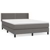 vidaXL Box spring postel s matrac&iacute; &scaron;ed&aacute; 140x200 cm uměl&aacute; kůže