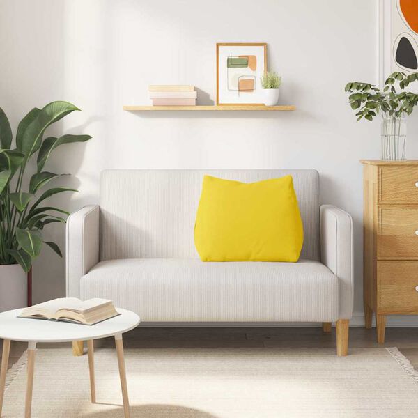 vidaXL Pol&scaron;t&aacute;ř na z&aacute;da Světl&aacute; žlut&aacute; 60 x 20 x 50 cm textil